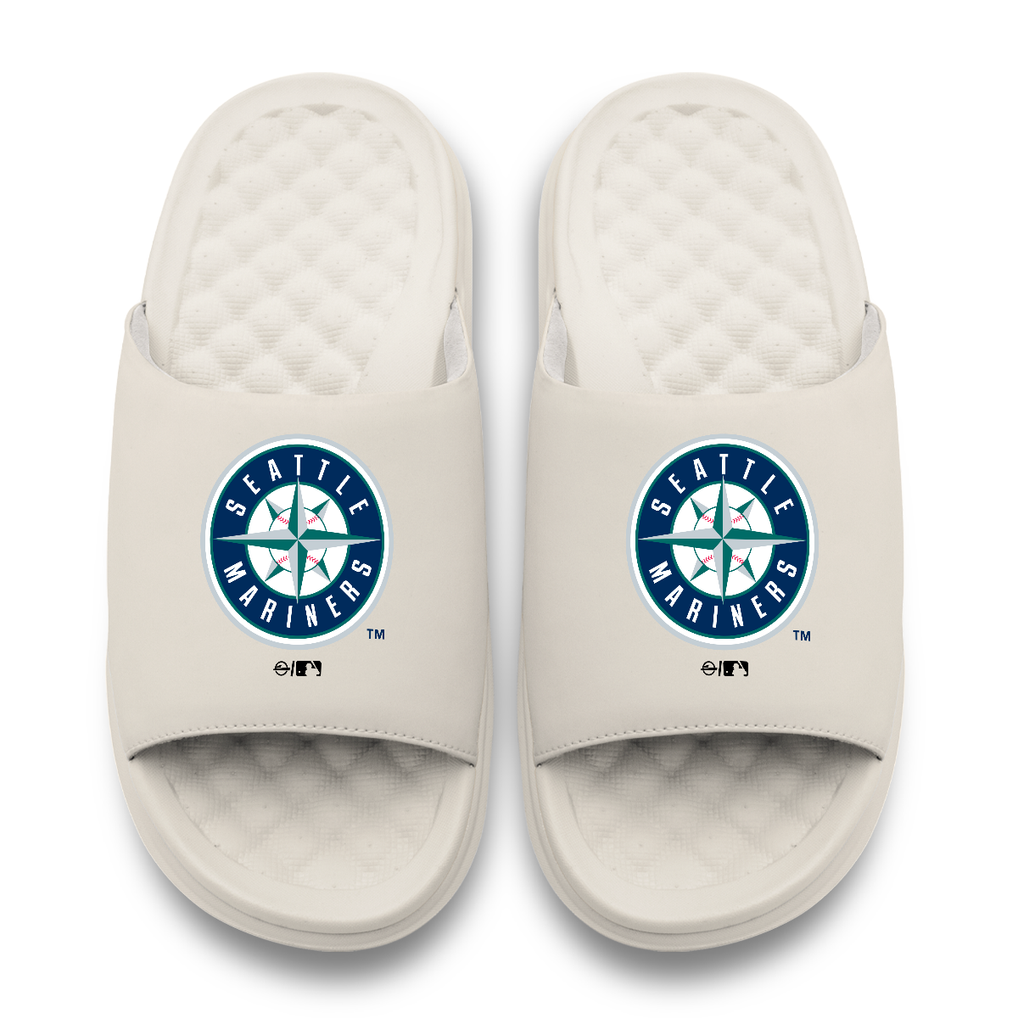 Seattle Mariners ISlide Unisex Primary Motive Slide Sandals - Cream