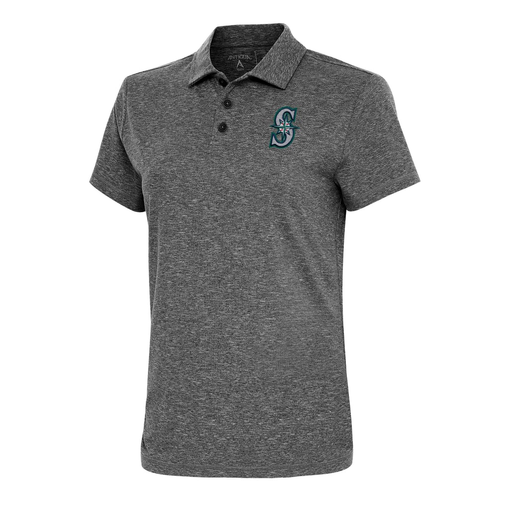  Seattle Mariners Antigua Women's Motivated Polo - Heather Black