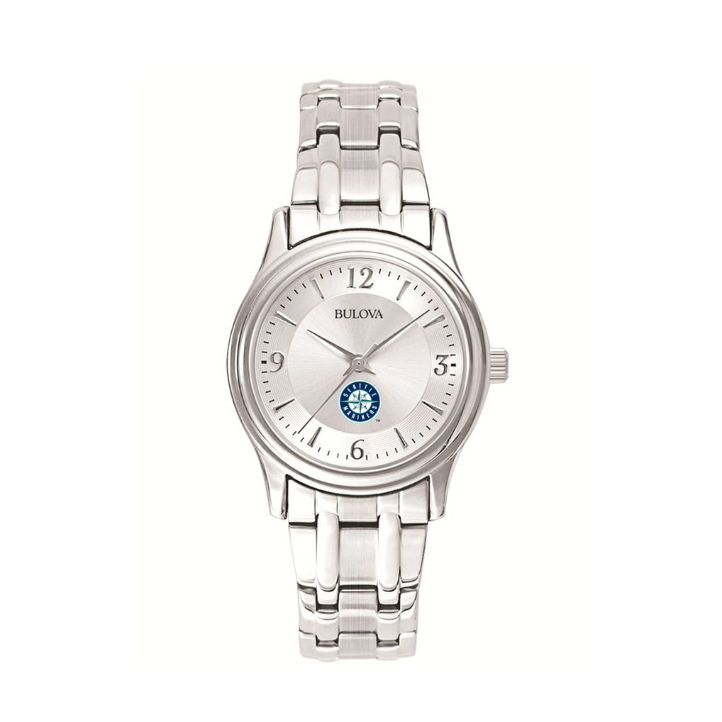 Seattle Mariners Bulova Women's Stainless Steel Watch - Silver