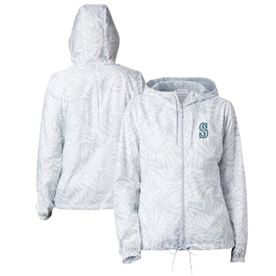 Seattle Mariners Columbia Women's Flash Forward Full-Zip Windbreaker Jacket - White