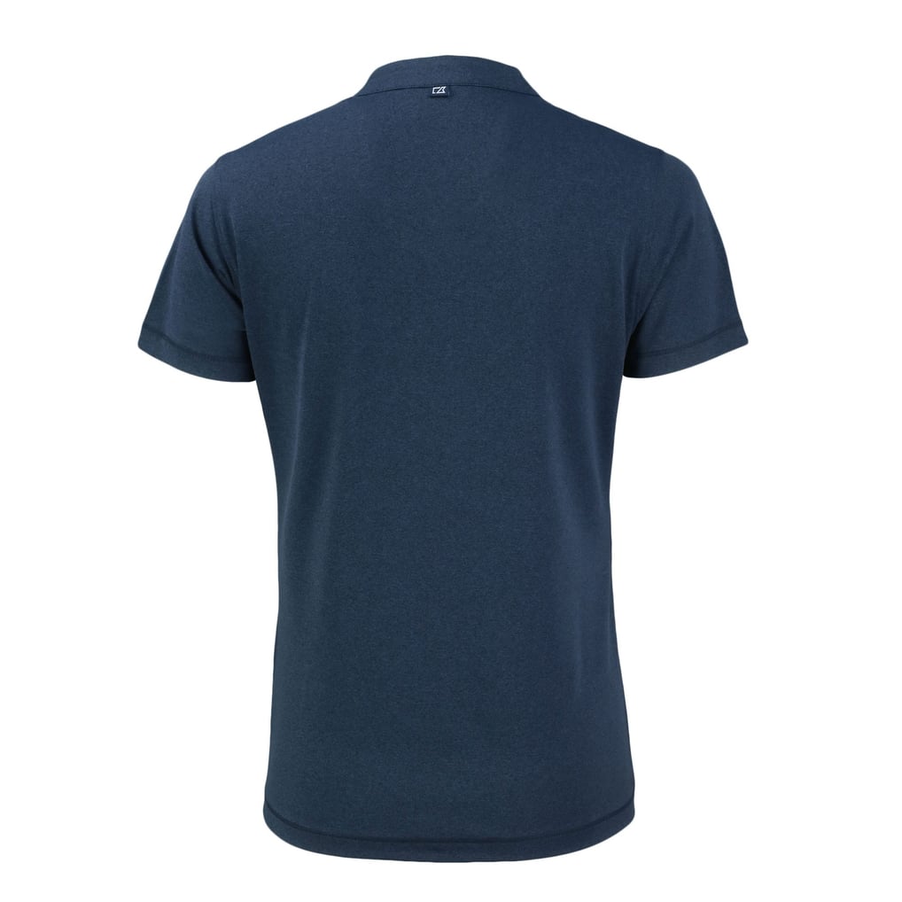 Seattle Mariners Cutter & Buck Women's Forge Stretch Blade DryTec V-Neck Polo - Heather Navy