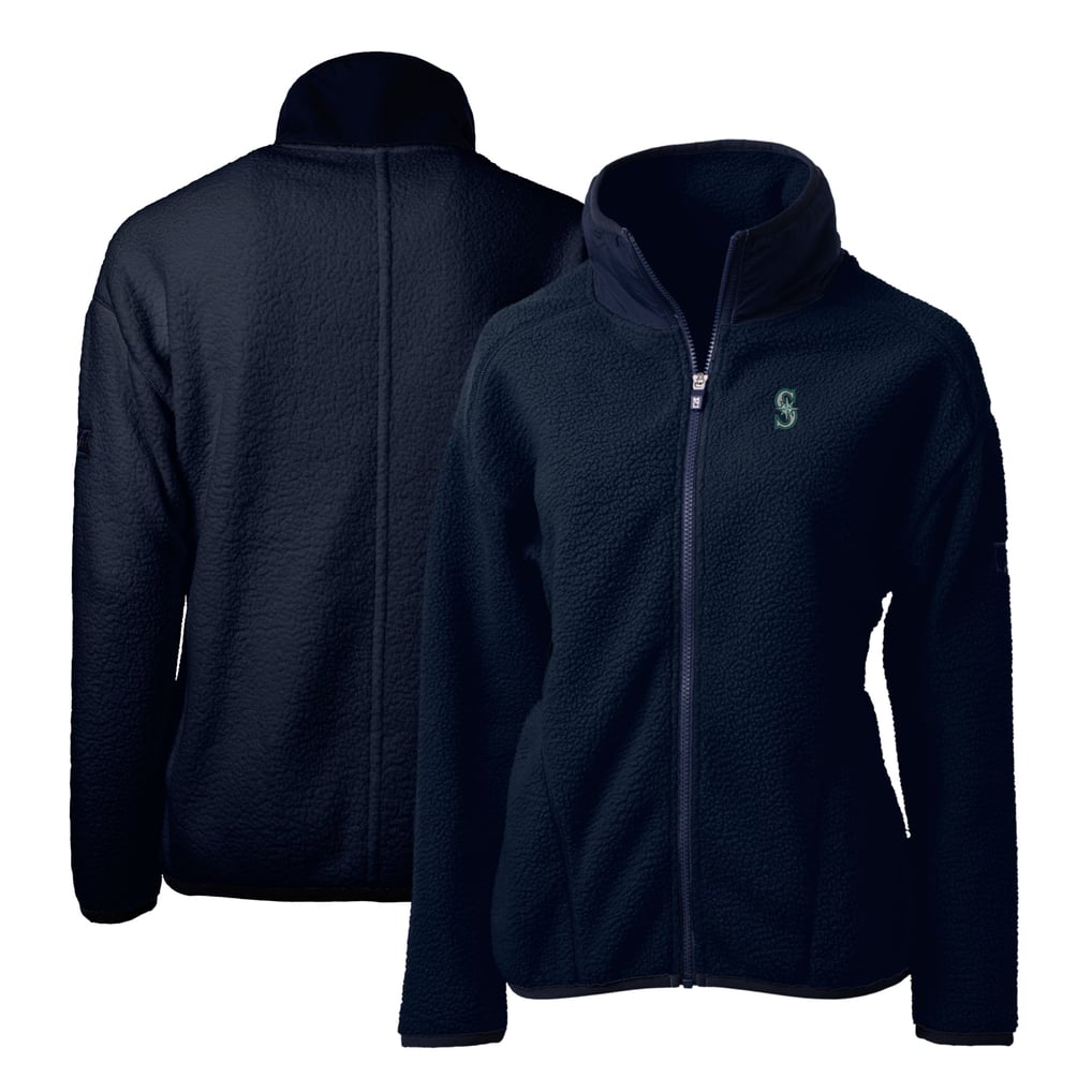 Seattle Mariners Cutter & Buck Women's Cascade Eco Sherpa Fleece Full-Zip Jacket - Navy