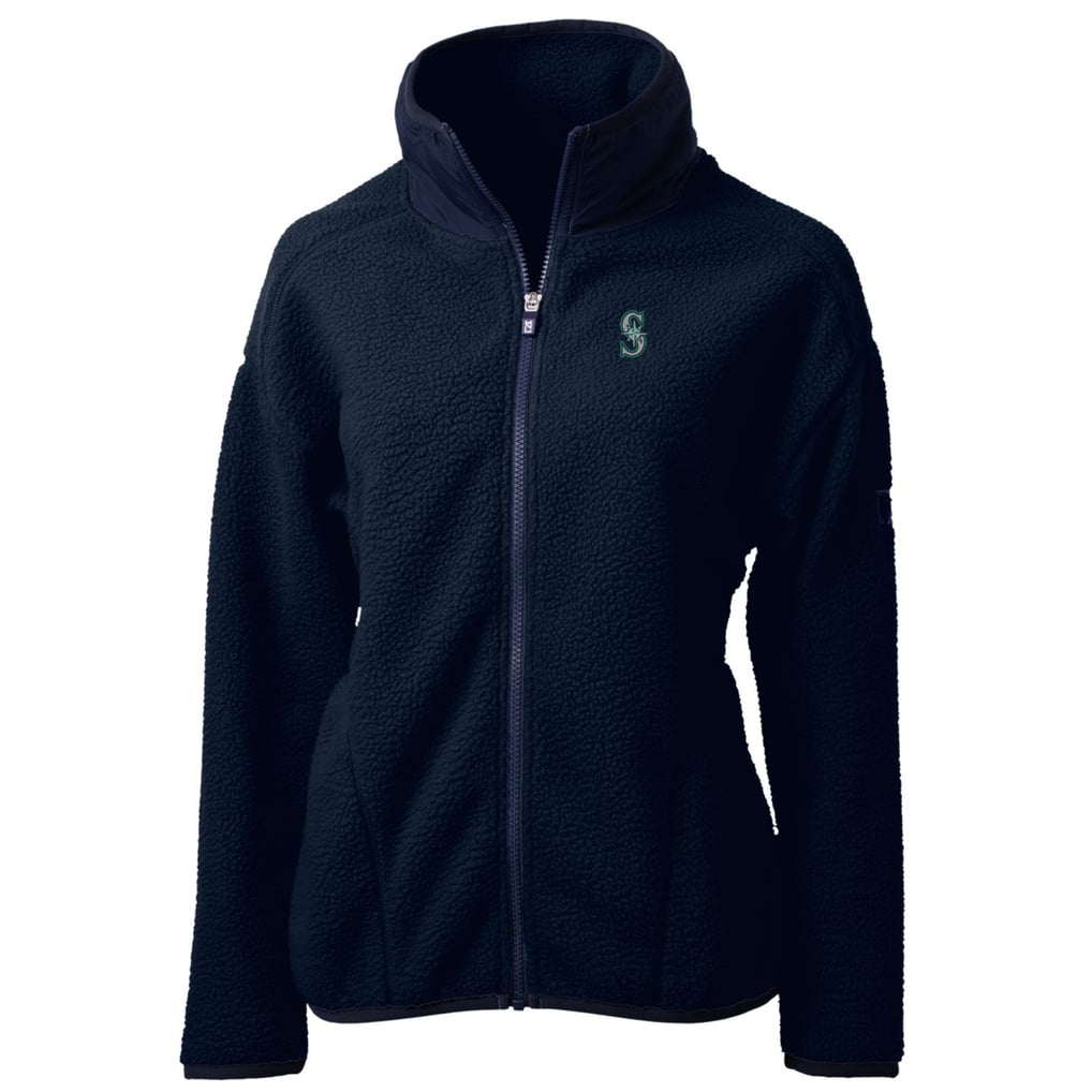 Seattle Mariners Cutter & Buck Women's Cascade Eco Sherpa Fleece Full-Zip Jacket - Navy