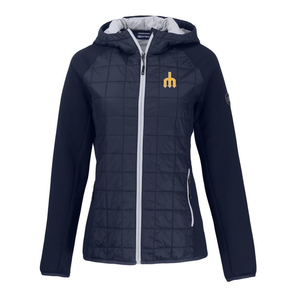 Seattle Mariners Cutter & Buck Women's Cooperstown Collection Rainier Primaloft Eco Full-Zip Hybrid Jacket - Navy