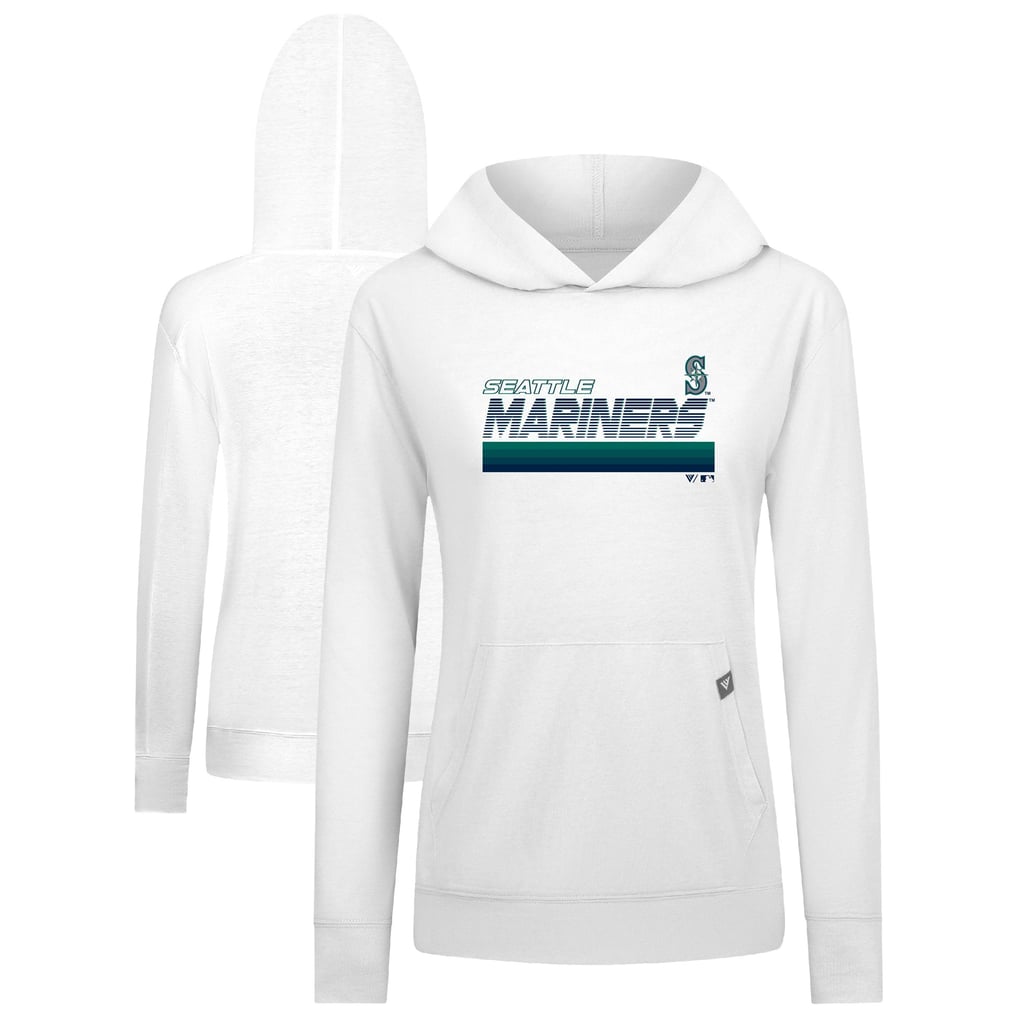 Seattle Mariners Levelwear Women's Relay Breaker Pullover Hoodie - White