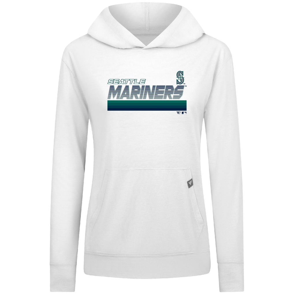 Seattle Mariners Levelwear Women's Relay Breaker Pullover Hoodie - White