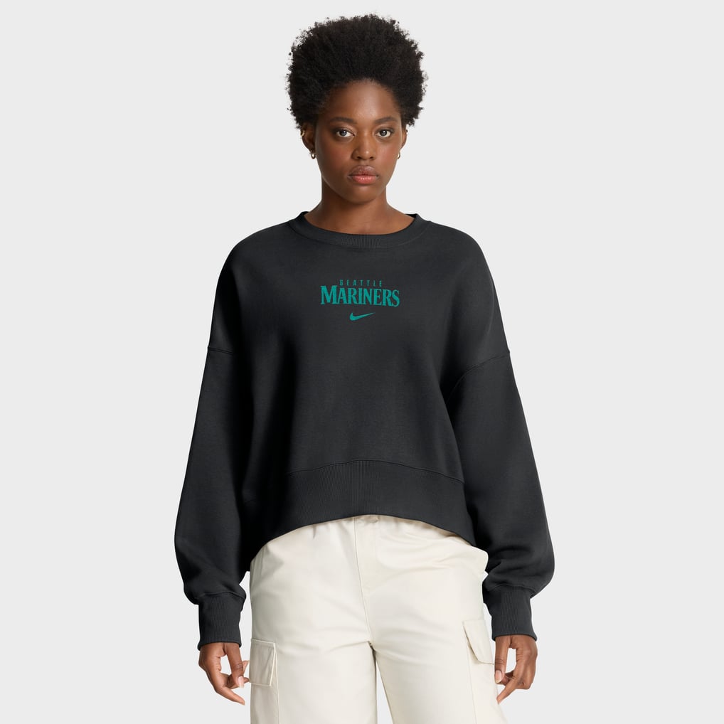 Seattle Mariners Nike Women's Oversized Primetime Sweatshirt - Black