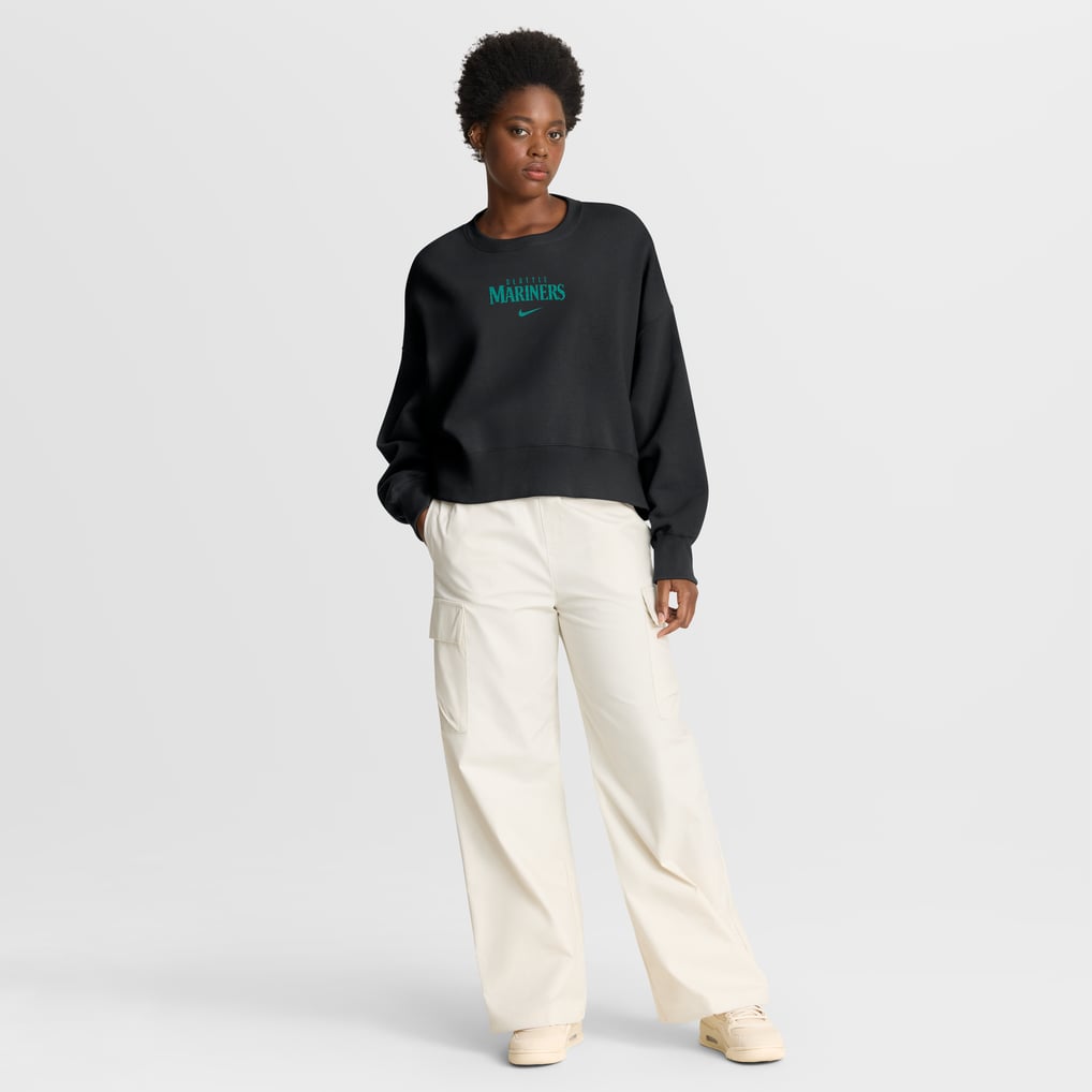 Seattle Mariners Nike Women's Oversized Primetime Sweatshirt - Black