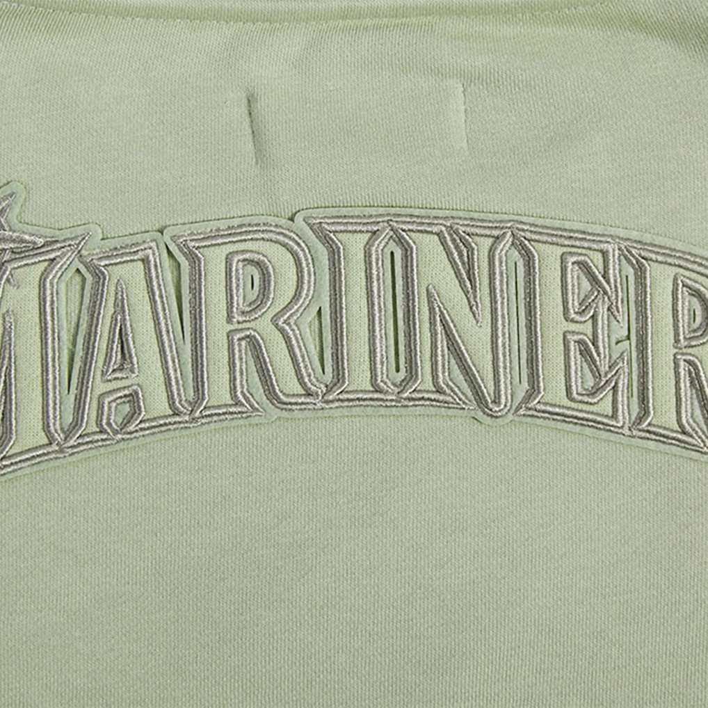 Seattle Mariners Pro Standard Women's Neutral Oversized Boxy Cropped Pullover Sweatshirt - Green