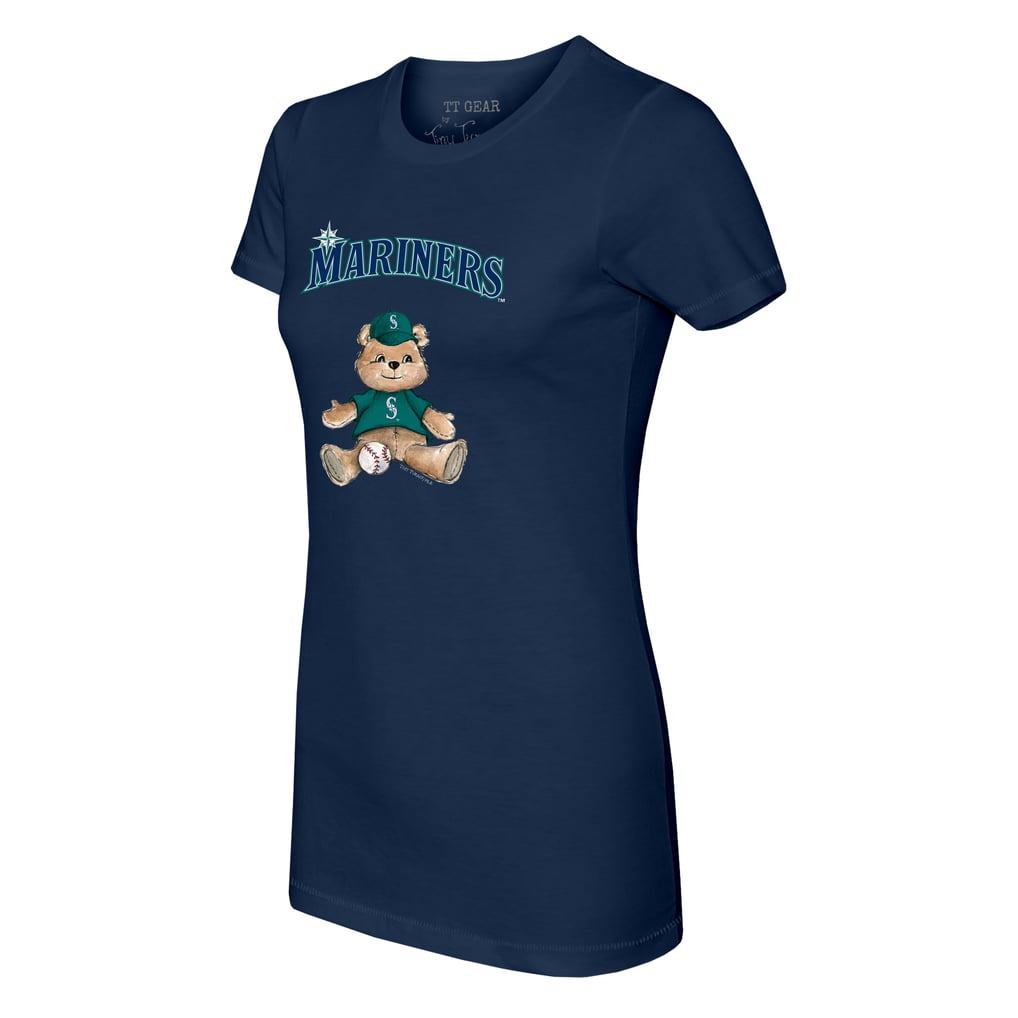 Seattle Mariners Tiny Turnip Women's Teddy Boy T-Shirt - Navy