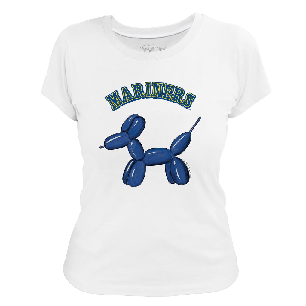 Seattle Mariners Tiny Turnip Women's Balloon Dog T-Shirt - White