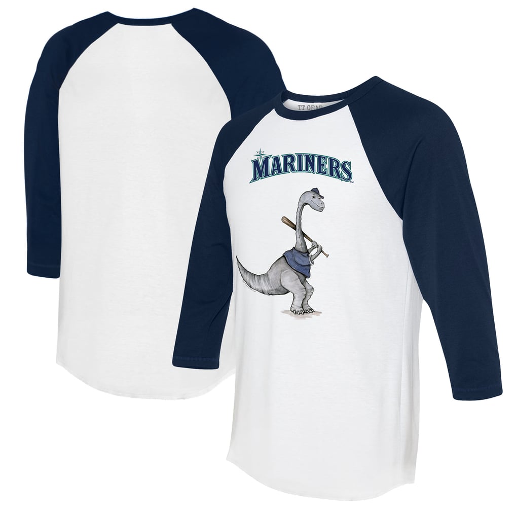 Seattle Mariners Tiny Turnip Women's Bronto 3/4-Sleeve Raglan T-Shirt - White/Navy