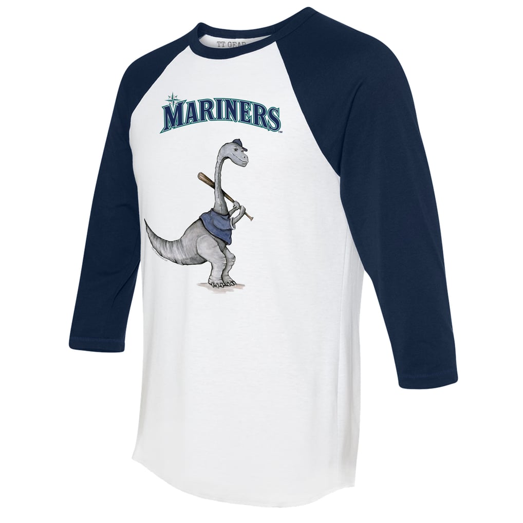 Seattle Mariners Tiny Turnip Women's Bronto 3/4-Sleeve Raglan T-Shirt - White/Navy