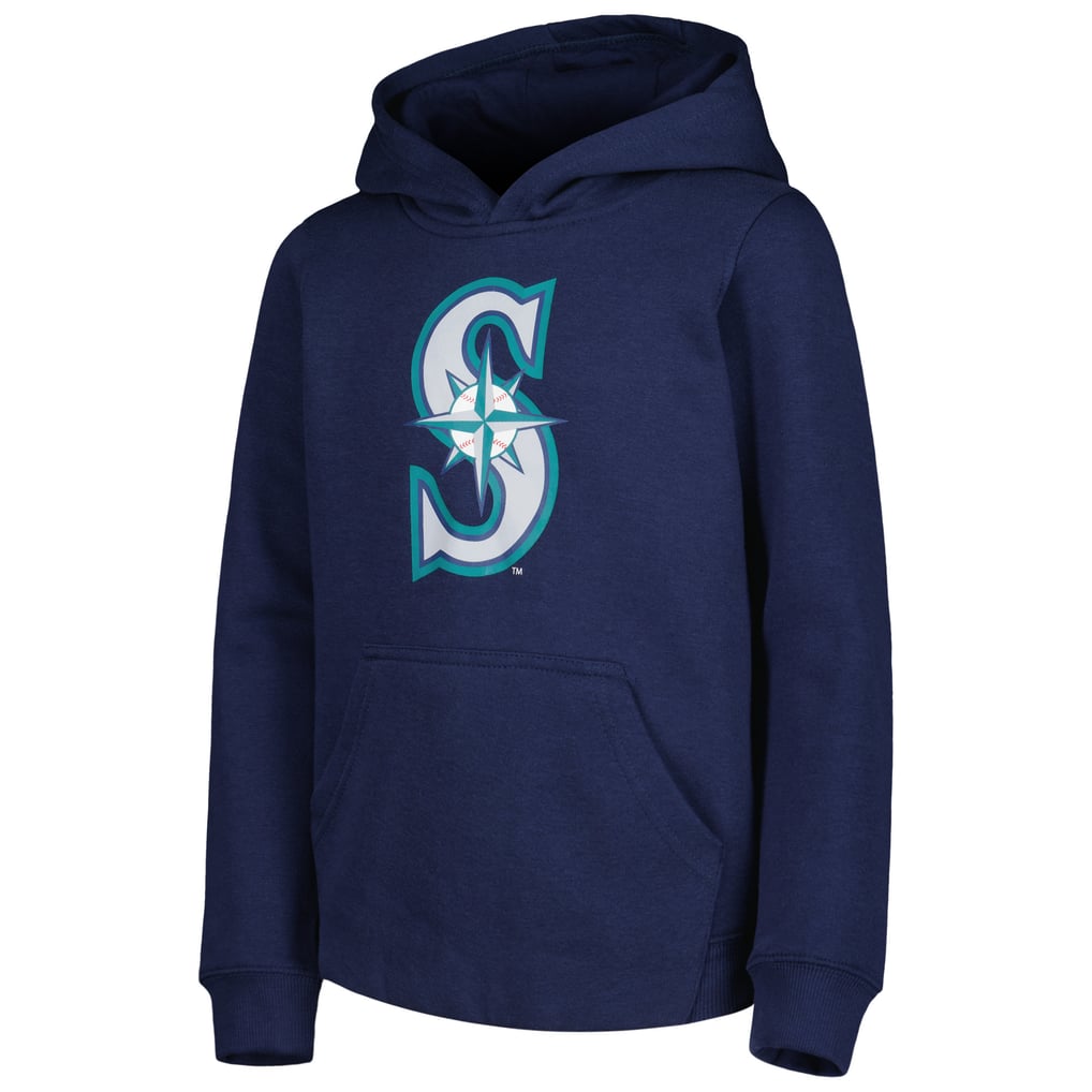 Seattle Mariners Youth Team Primary Logo Pullover Hoodie - Navy