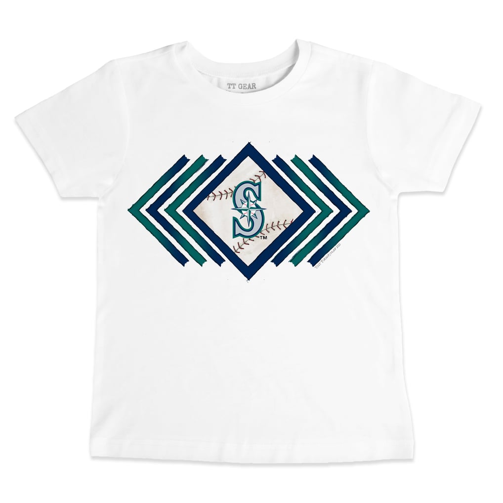 Seattle Mariners Tiny Turnip Youth Prism Arrows T-Shirt - White