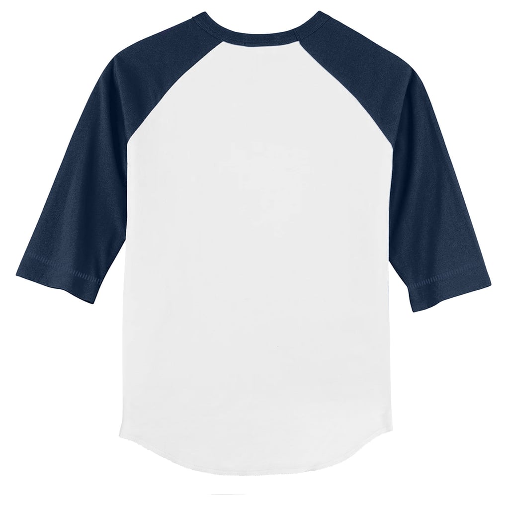 Seattle Mariners Tiny Turnip Youth Stitched Baseball 3/4-Sleeve Raglan T-Shirt - White/Navy