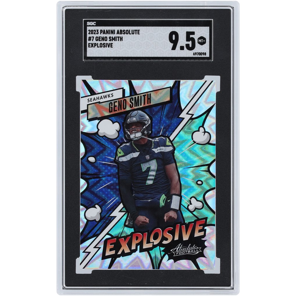 Geno Smith Seattle Seahawks 2023 Panini Absolute Explosive #7 SGC Authenticated 9.5 Card 