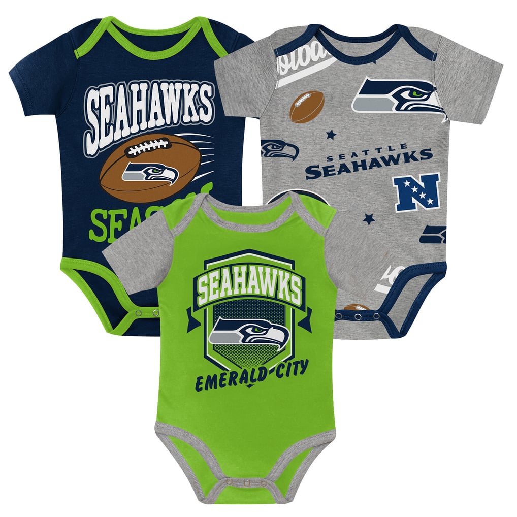  Seattle Seahawks Outerstuff Infant First Round Pick 3-Piece Bodysuit Set