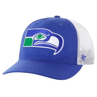 Seattle Seahawks '47 Team Unstructured Trucker Adjustable Hat - Royal/White