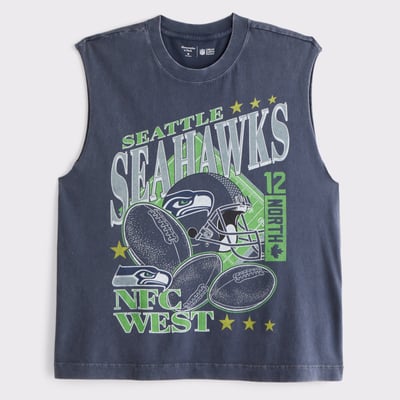 Seattle Seahawks Abercrombie & Fitch Tank Top - Navy