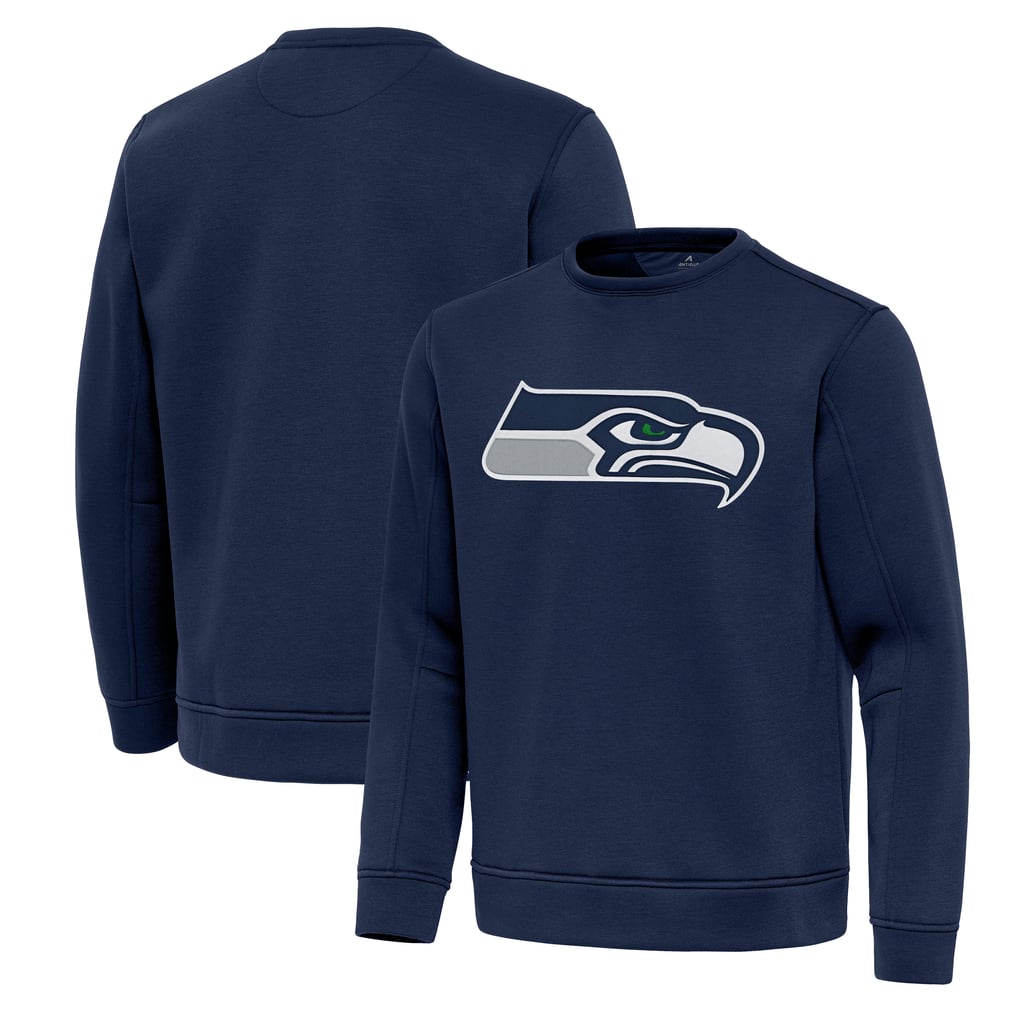 Seattle Seahawks Antigua Relevant Lightweight Pullover Sweatshirt - College Navy