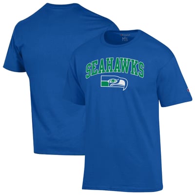 Seattle Seahawks Champion Arch Over Logo T-Shirt - Royal