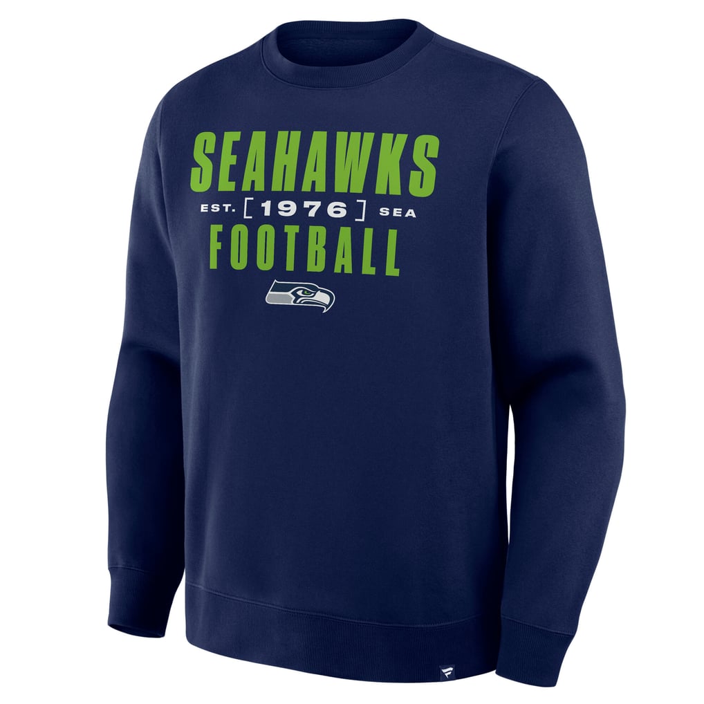 Seattle Seahawks Fanatics Powerful Throw Legacy Pullover Sweatshirt - College Navy