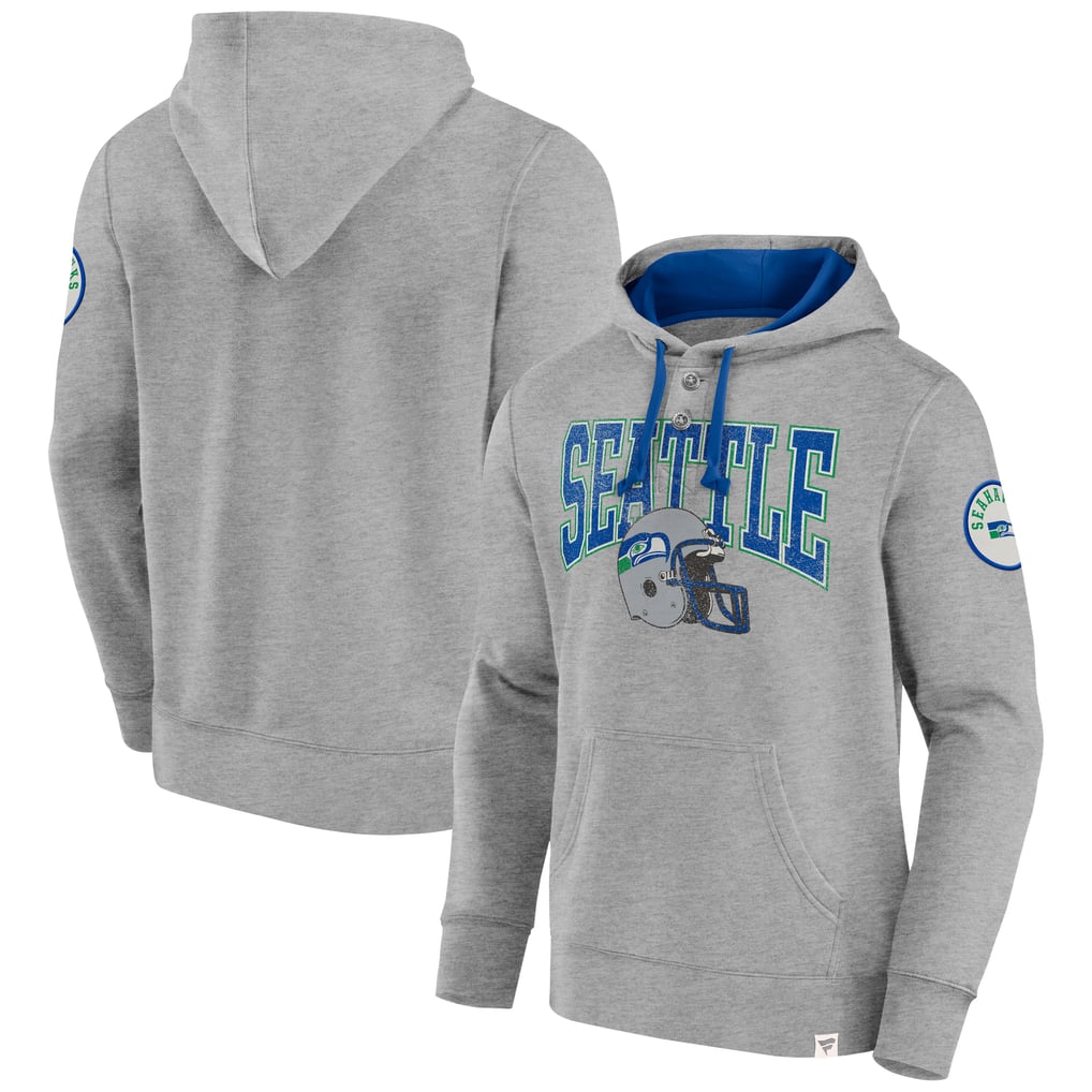  Seattle Seahawks Fanatics   Label Maker Pullover Hoodie - Heather Gray