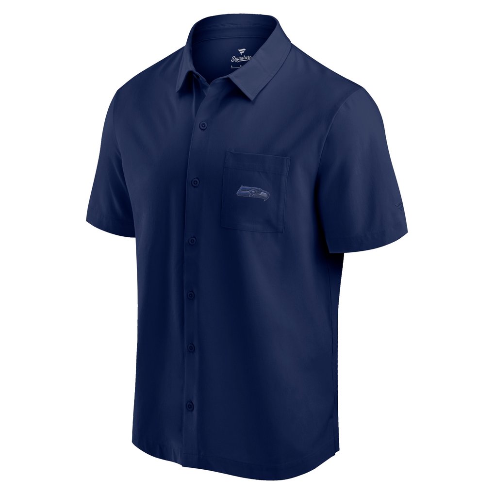 Seattle Seahawks Fanatics Front Office Button-Up Shirt - Navy