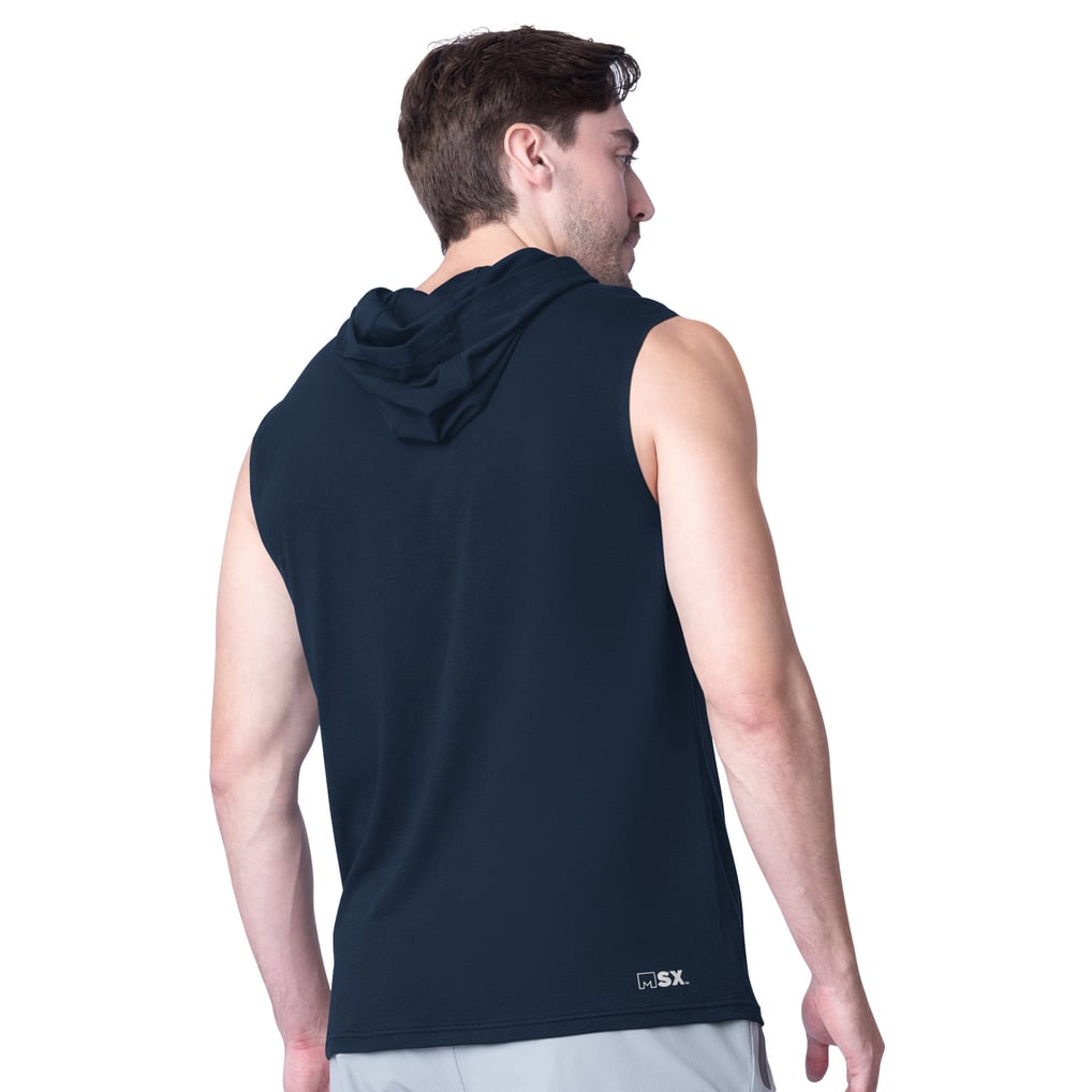 Seattle Seahawks MSX by Michael Strahan Action Sleeveless Pullover Hoodie - College Navy