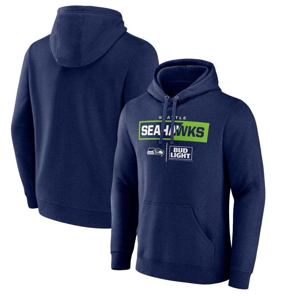 Seattle Seahawks NFL x Bud Light Pullover Hoodie - Navy