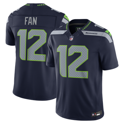 12s Seattle Seahawks Nike Team Vapor F.U.S.E. Stitched Limited Jersey - College Navy