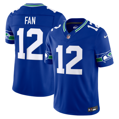 12s Seattle Seahawks Nike Alternate Vapor F.U.S.E. Stitched Limited Jersey - Royal