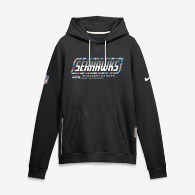 Seattle Seahawks Nike 2026 NFL Crucial Catch Sideline Standard Issue Dri-FIT Pullover Hoodie - Black
