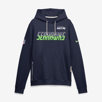 Seattle Seahawks Nike Sideline Standard Issue Top Prospect Dri-FIT Hoodie - College Navy