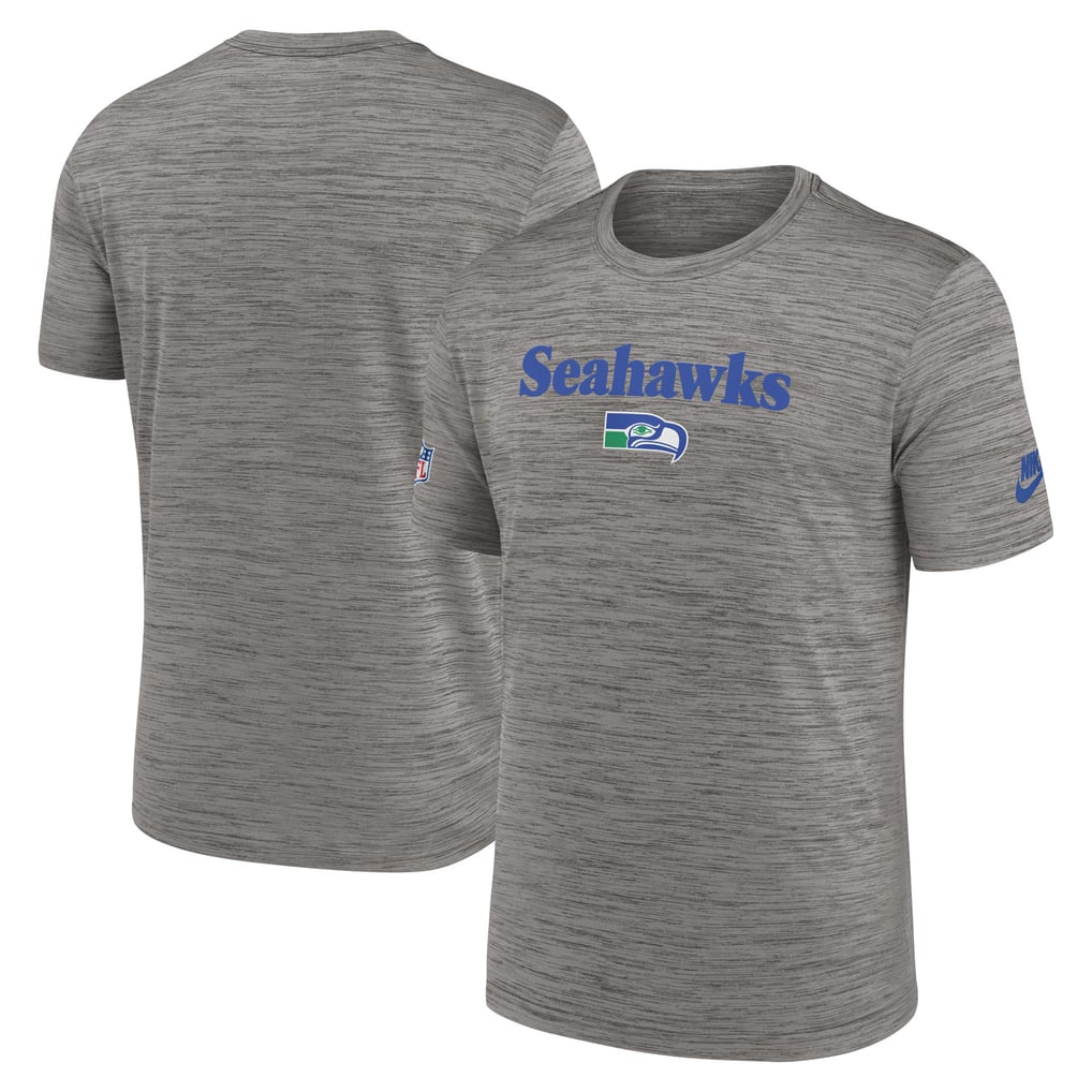 Seattle Seahawks Nike Throwback Sideline Performance T-Shirt - Heather Charcoal