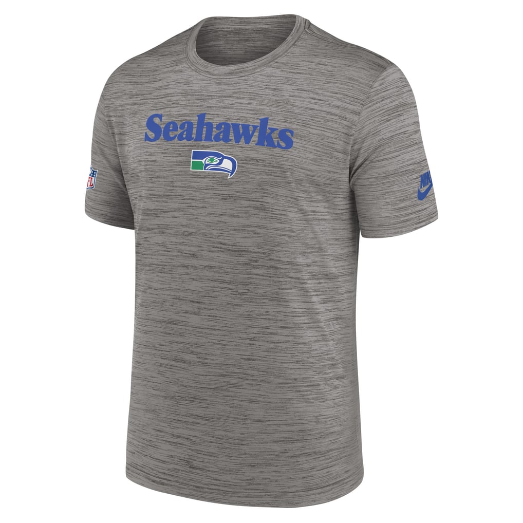 Seattle Seahawks Nike Throwback Sideline Performance T-Shirt - Heather Charcoal