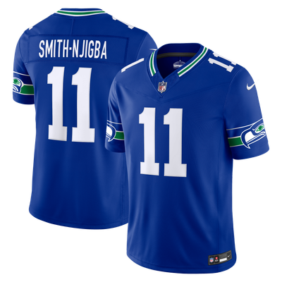 Jaxon Smith-Njigba Seattle Seahawks Nike Alternate Vapor F.U.S.E. Stitched Limited Jersey - Royal