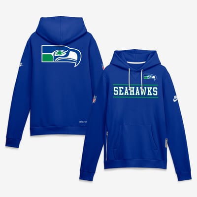 Seattle Seahawks Nike Standard Issue Replay Officials Alternate Dri-FIT Hoodie - Royal