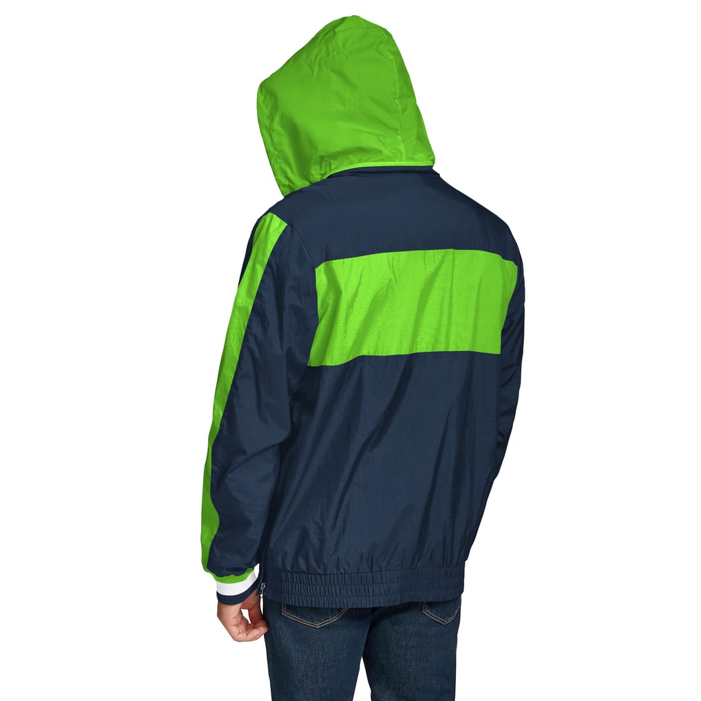 Seattle Seahawks Tommy Hilfiger Gael Lightweight Half-Zip Pullover Hoodie Jacket - College Navy