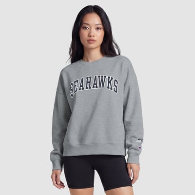 Seattle Seahawks Champion Women's Contrast Lined Sweatshirt - Heather Gray
