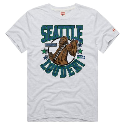 Seattle Seahawks Homage Unisex Star Wars x NFL Tri-Blend T-Shirt - Ash