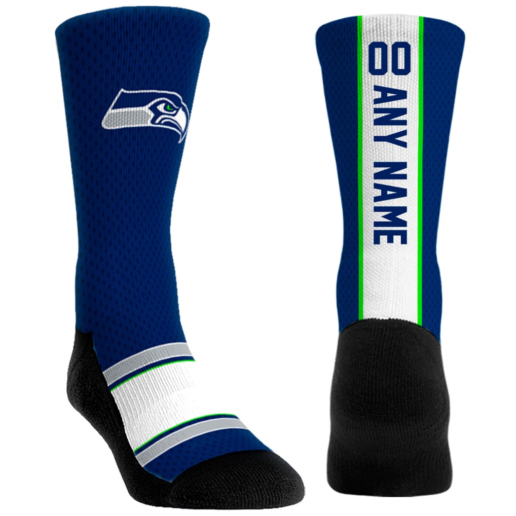Seattle Seahawks Rock Em Socks Custom Jersey Crew Socks
