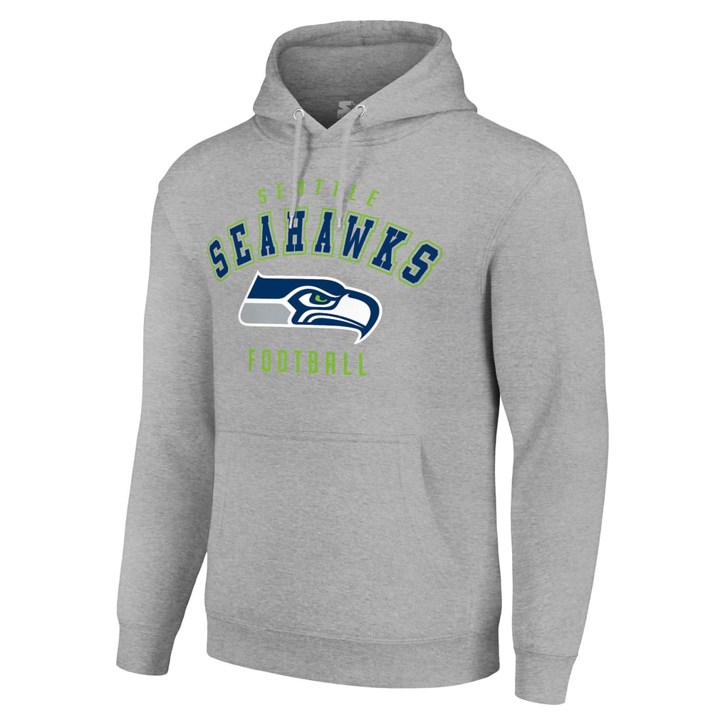 Seattle Seahawks Starter Unisex Logo Pullover Hoodie - Heather Gray
