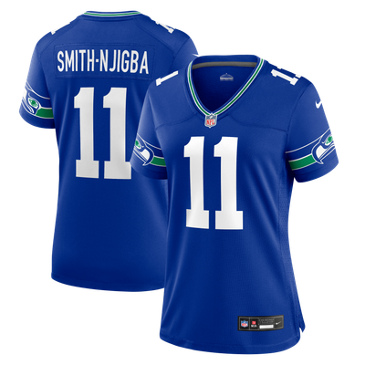 Jaxon Smith-Njigba Seattle Seahawks Nike Women's Throwback Player Game Jersey - Royal