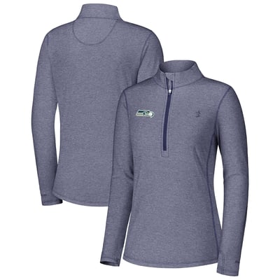 Seattle Seahawks Tommy Bahama Women's Sport Playa Vista IslandZone Quarter-Zip Jacket - Navy