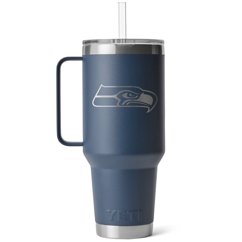 Seattle Seahawks YETI 42oz. Rambler Straw Mug