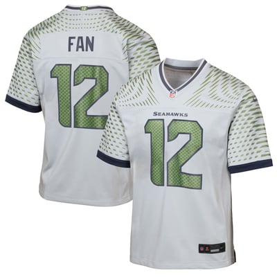 12s Seattle Seahawks Nike Youth Rivalries Collection Game Jersey - Gray