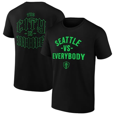 Seattle Sounders FC Paper Planes Unisex The City Is Mine T-Shirt - Black