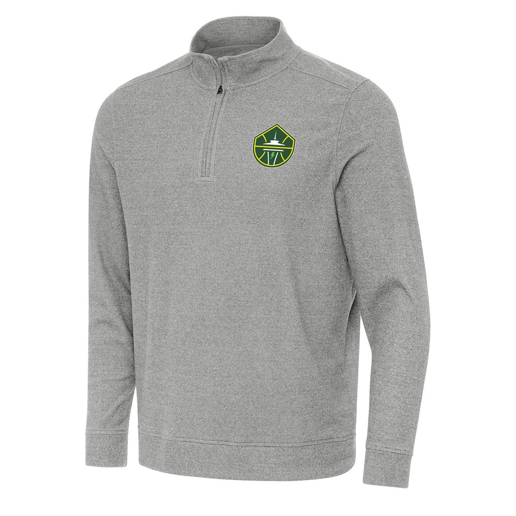 Seattle Storm Antigua Subtle Quarter-Zip Top - Heather Gray